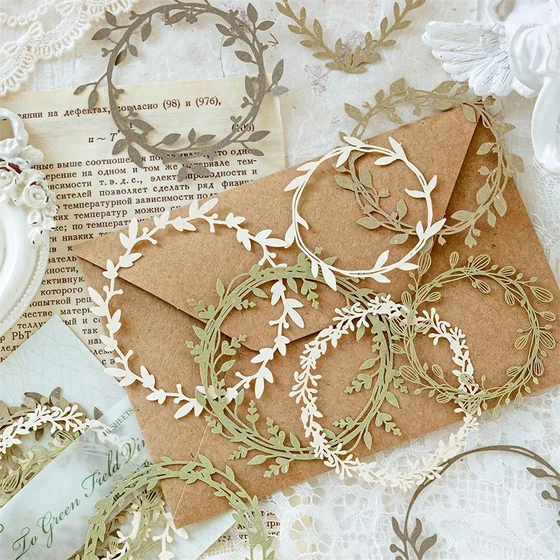 10 Blatt Muster Collage Grenze Scrapbook Handbuch Spitze Karte Pack Blume Material Dekoration Hohl Hintergrund 10*10 CM
