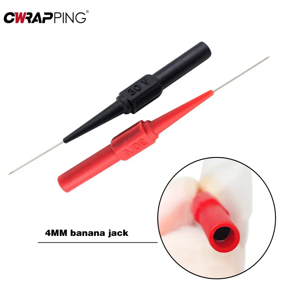 30V Car Tip Probes Diagnostic Tools Auto Multimeter Test Leads Extention Back Piercing Needle Tip Probes Mechanical Tools