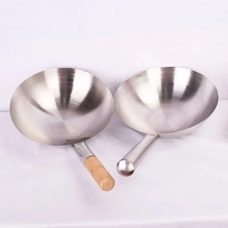 

Wooden Handle Pure Iron Pan Stainless Steel No Coating Non-stick Wok Hand Forging Iron Pan Chinese Style Iron Pot Gas Cooker