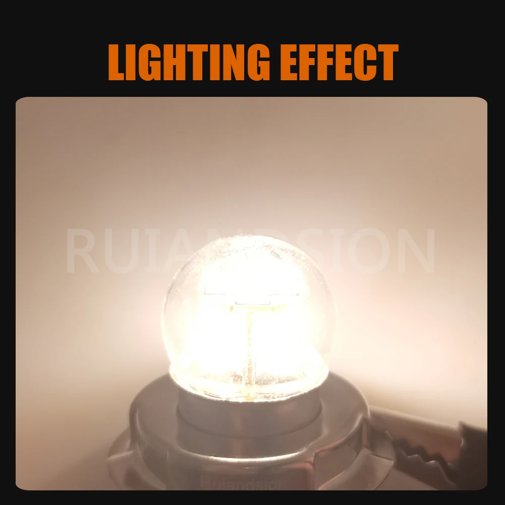 Ruiandsion P26S Motorcycle Headlight Led Blub Motorcycle Light White Wide voltage 6V 12V 24V  White Warm White