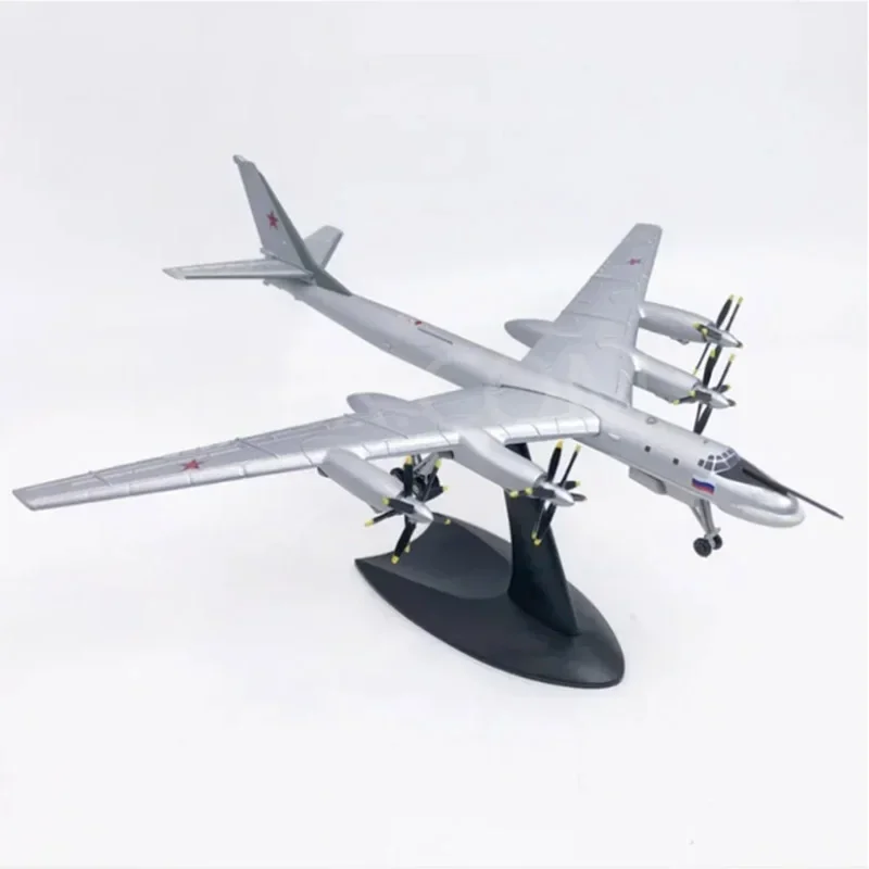 TU-95อัลลอยด์ขนาด1/200ของรัสเซียเครื่องบินรบ tupolev ของสะสมเครื่องบินรบของเล่นชุด F