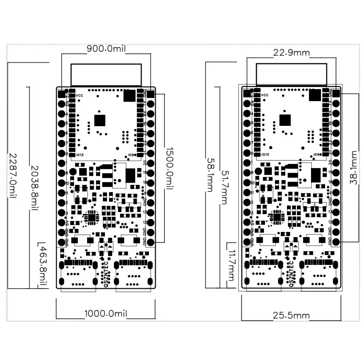 ESP32-C6-DevKitC-1 Płytka bazowa ESP32-C6 WIFI6 BLE Zigbee o bardzo niskim zużyciu energii, kompatybilna z modułami serii ESP32 — zdjęcie produktu 5