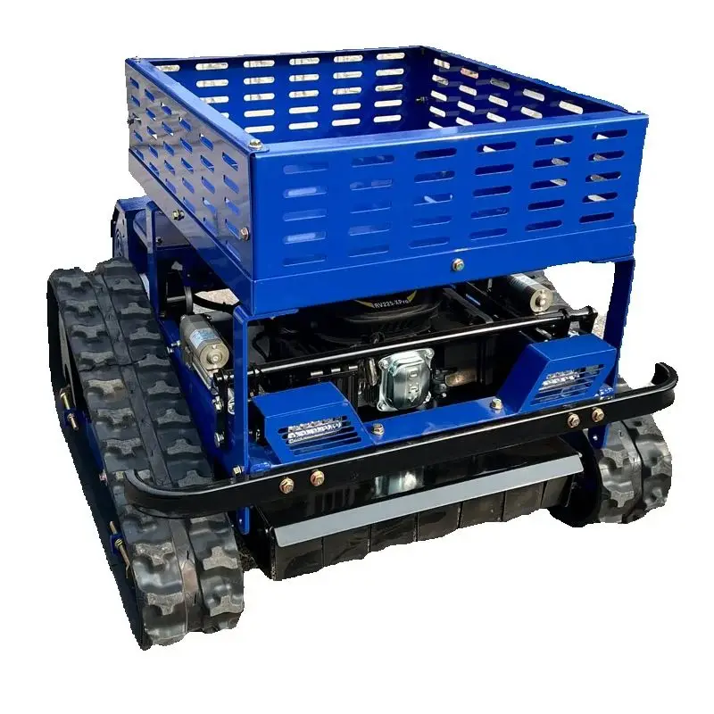 

Новая газонокосилка на гусеничном ходу с дистанционным управлением, разработанная на заказ, подходит для садовых ферм.