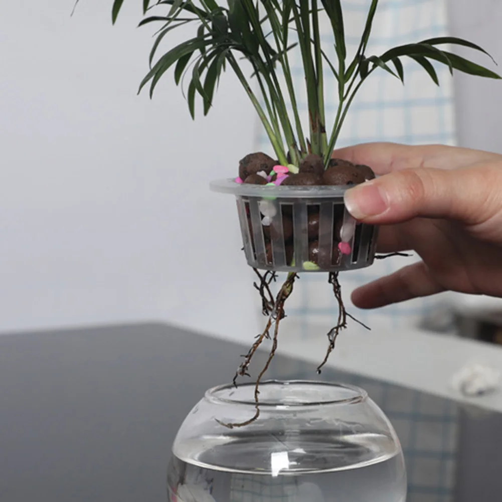 Accessories Planting Baske Plastic Transparent 10pcs Mesh Pot Net Cloning Basket Plants Growth Practical Brand New