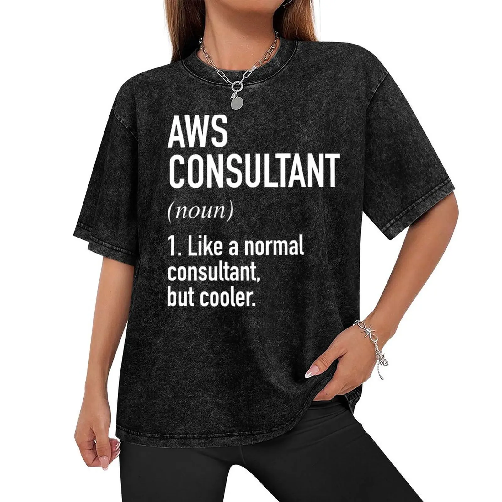 AWS Consultant Defined T-Shirt Aesthetic clothing anime tshirt baggy shirts shirts graphic mens graphic t-shirts pack