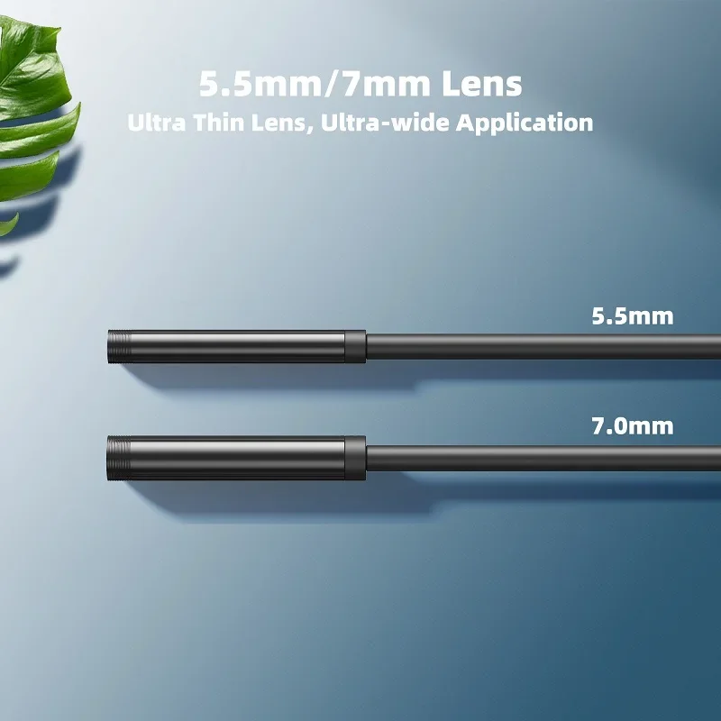 USB 3in1 Type-C Borescope 5.5/7.0mm Snake Camera for OTG Android Phones, Windows PC, MacBook for Automotive Sewer Inspection