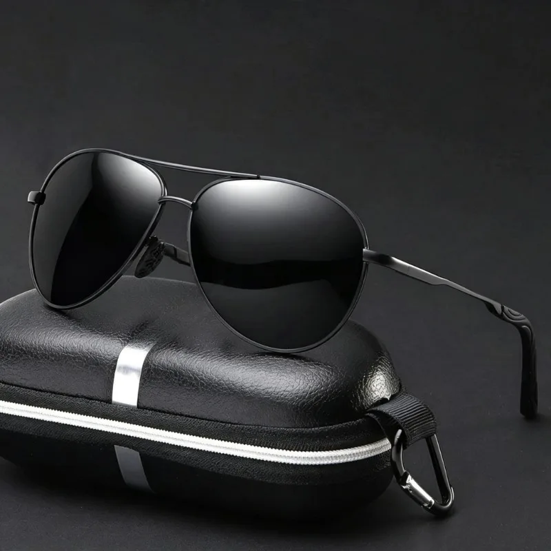 New Aviation Frame Polarized Sunglasses Men Luxury Brand Sun Glasses  Pilot Male Day Night Vision Driving Eyewear UV400