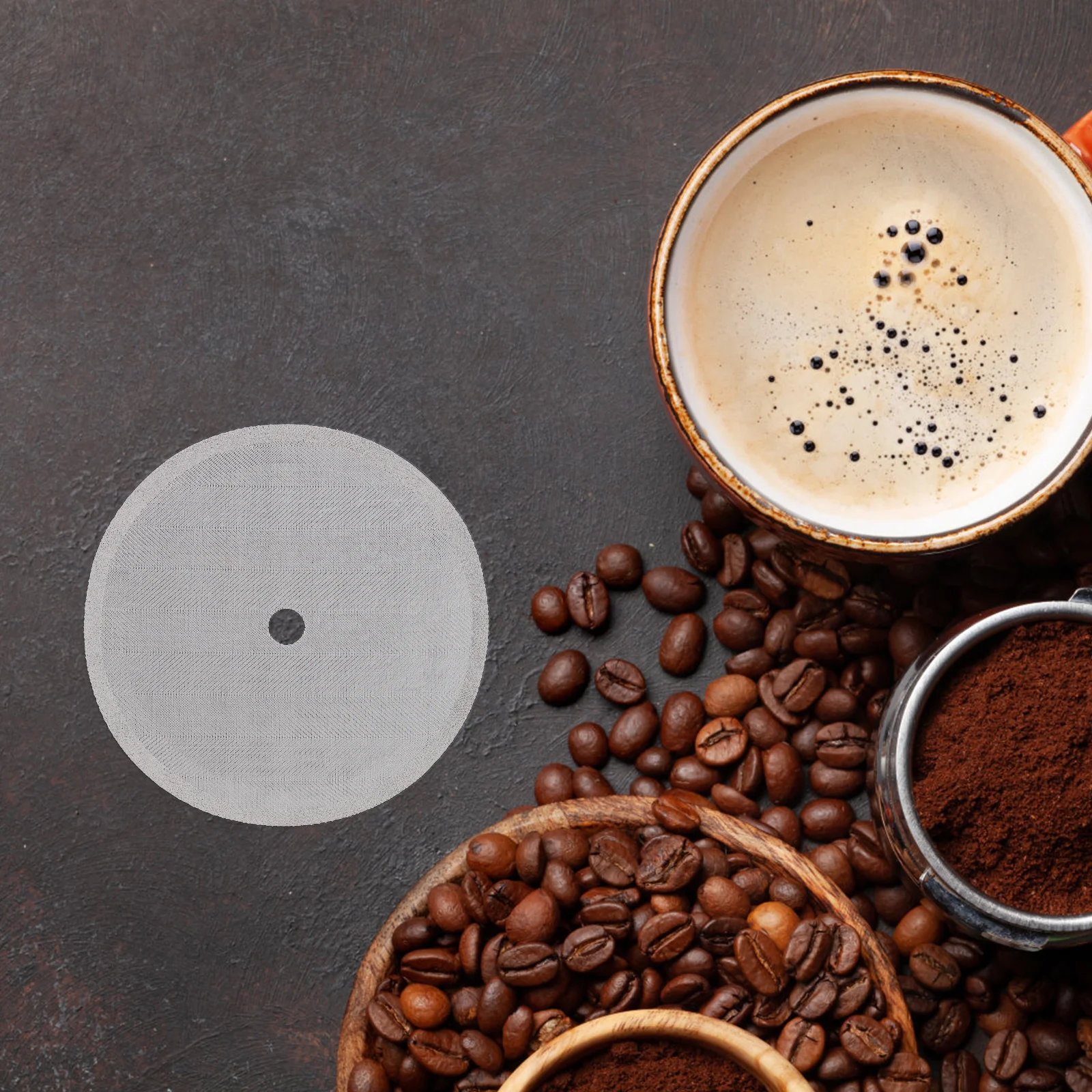 

6 шт. сетчатый фильтр для кофе, многоразовый фильтр из нержавеющей стали, 4 дюйма, пресс для кофеварки, фильтр для сечения, запасные части, фильтр для эспрессо