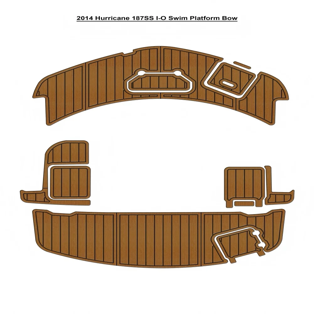 

2014 Hurricane 187SS I-O Swim Platform Bow Pad Boat EVA Teak Deck Floor Mat SeaDek MarineMat Style Self Adhesive