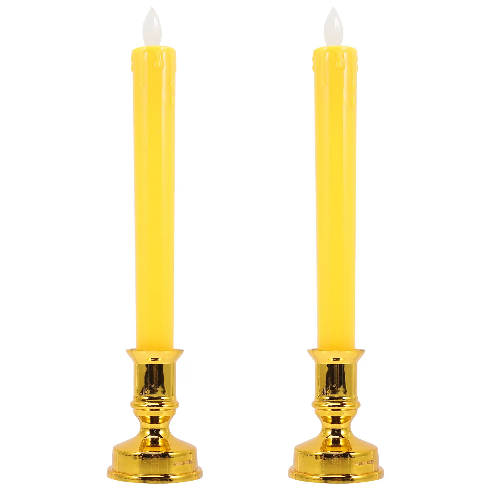 

2 шт. Электрические светодиодные свечи с эффектом мерцающего пламени, безопасные для домашнего декора, украшения для подношений Будде