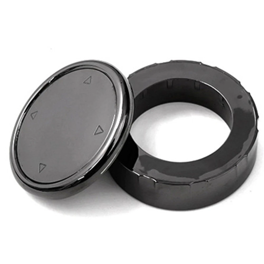 

Interior Button Cover Multimedia Knob Cover Daily Use Black High-quality Materials Improved Usability Perfect Fit