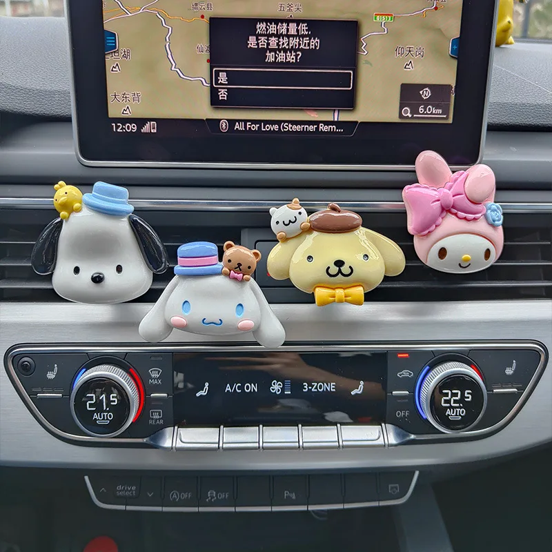 

Sanrio Car Air Outlet Air Conditioner Ornaments Aromatherapy Car Decoration Cartoon My Melody Cinnamoroll Cute Car Accessories