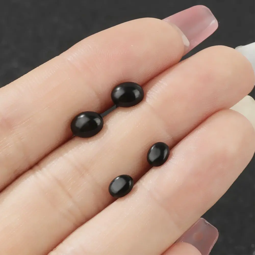 

100 шт./пакет, черный безопасный овальный нос 4X5 мм/5X7 мм, безопасный овальный нос, аксессуары для носа животных, глаза, глаза