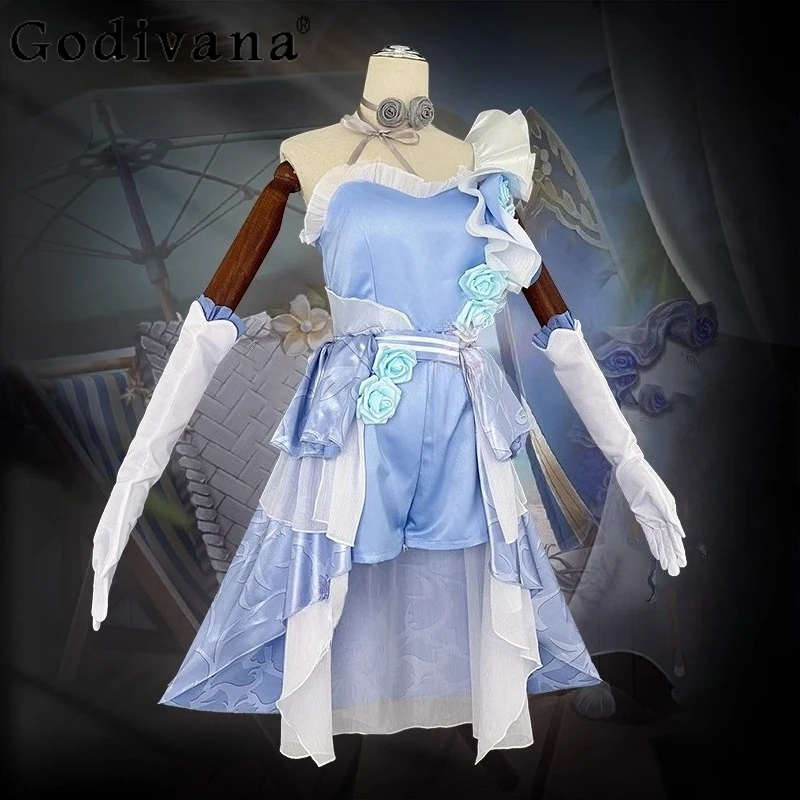 Passage of The Rose Uniform Dress Girl Identity Bourbon Barmaid Cosplay Dress Anime Halloween Party Costumes Women Game Dress