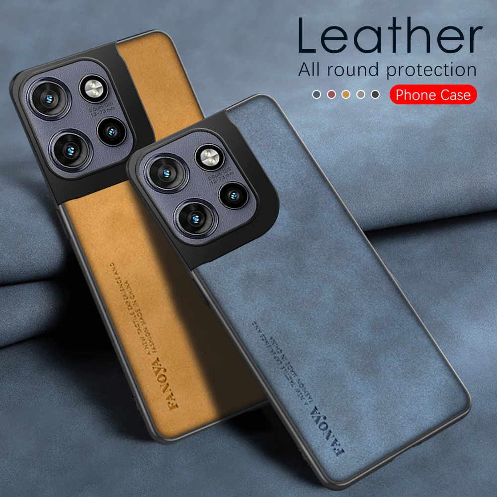 Matte Lambskin Leather Case For Motorola Edge 50 Neo 5G TPU Soft Frame Protect Fundas on Moto Edge50Neo Edge50 Neo 50Neo 5G 2024