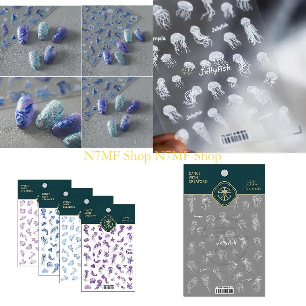 

N7MF Элегантная наклейка на ногте.