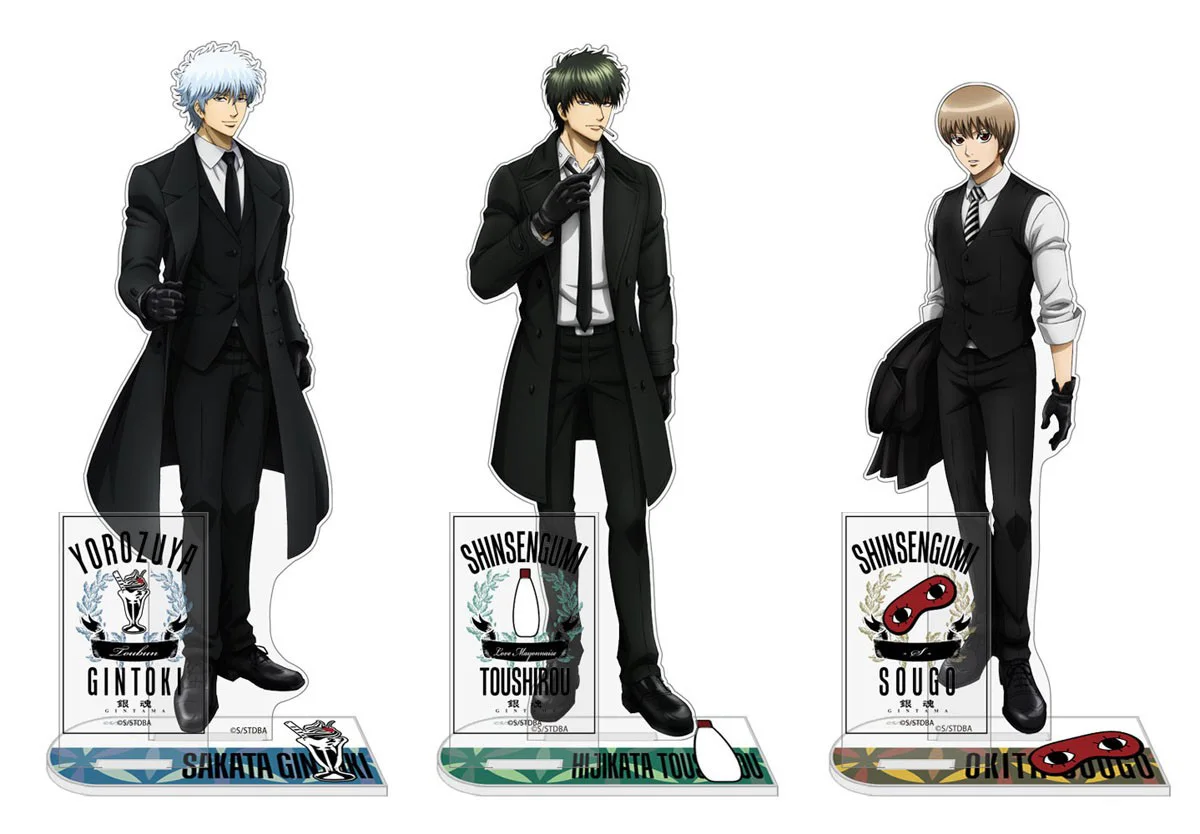 Anime Store GinTama ogo Okita Gintoki Toshiro Hijikata Double insertion AcrylicStand Desktop Decor Fans Charm Gifts About 15+6cm