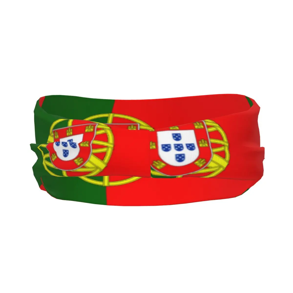 Flag Of Portugal Elastic Hair Band Yoga Headband Makeup Hair Hoop Headwrap