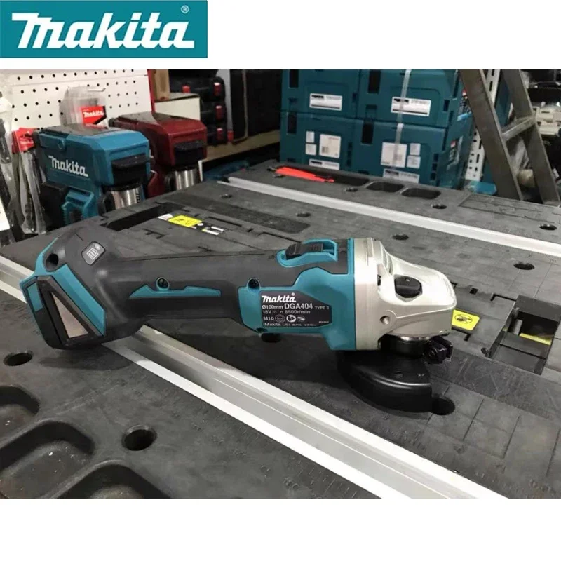 MAKITA DGA404Z Cordless Angle Grinder 18V Brushless Motor 100mm 8500rpm Multifunctional Grinding Cutting Saw Power Tools DGA404