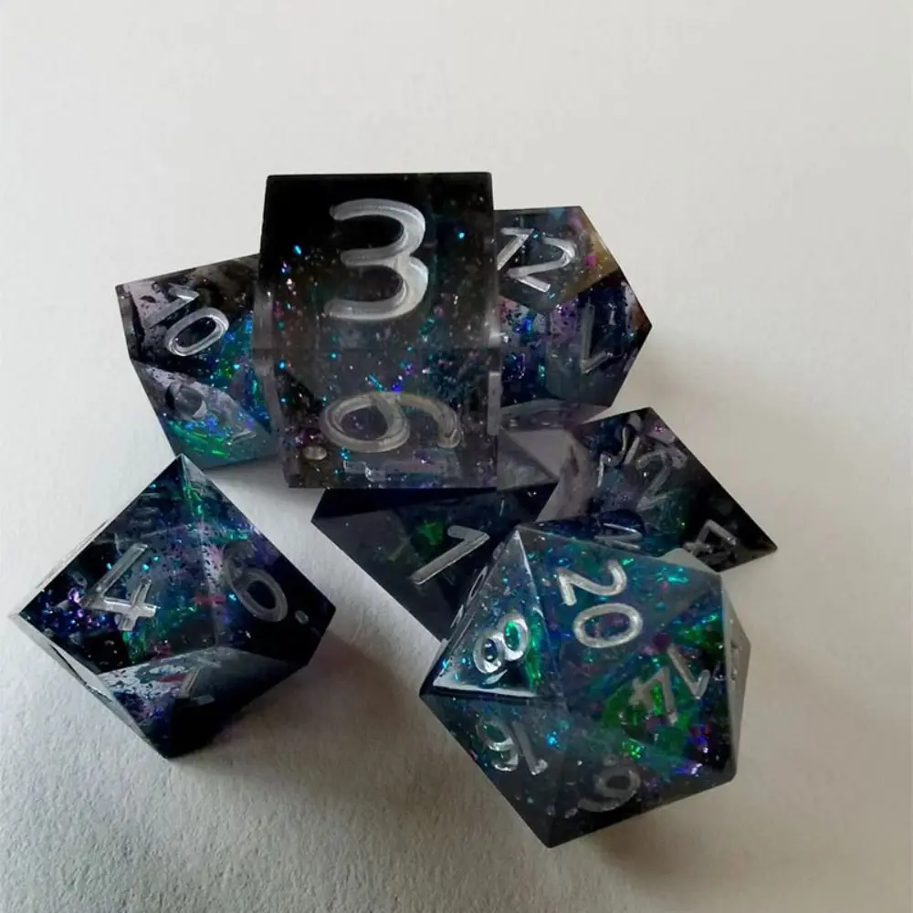 

Цифровые кости с кристаллами дракона, украшения для домашнего декора, смола, Таро, игра, искусственные игрушки, ролевые игры, творческие Искусственные кости