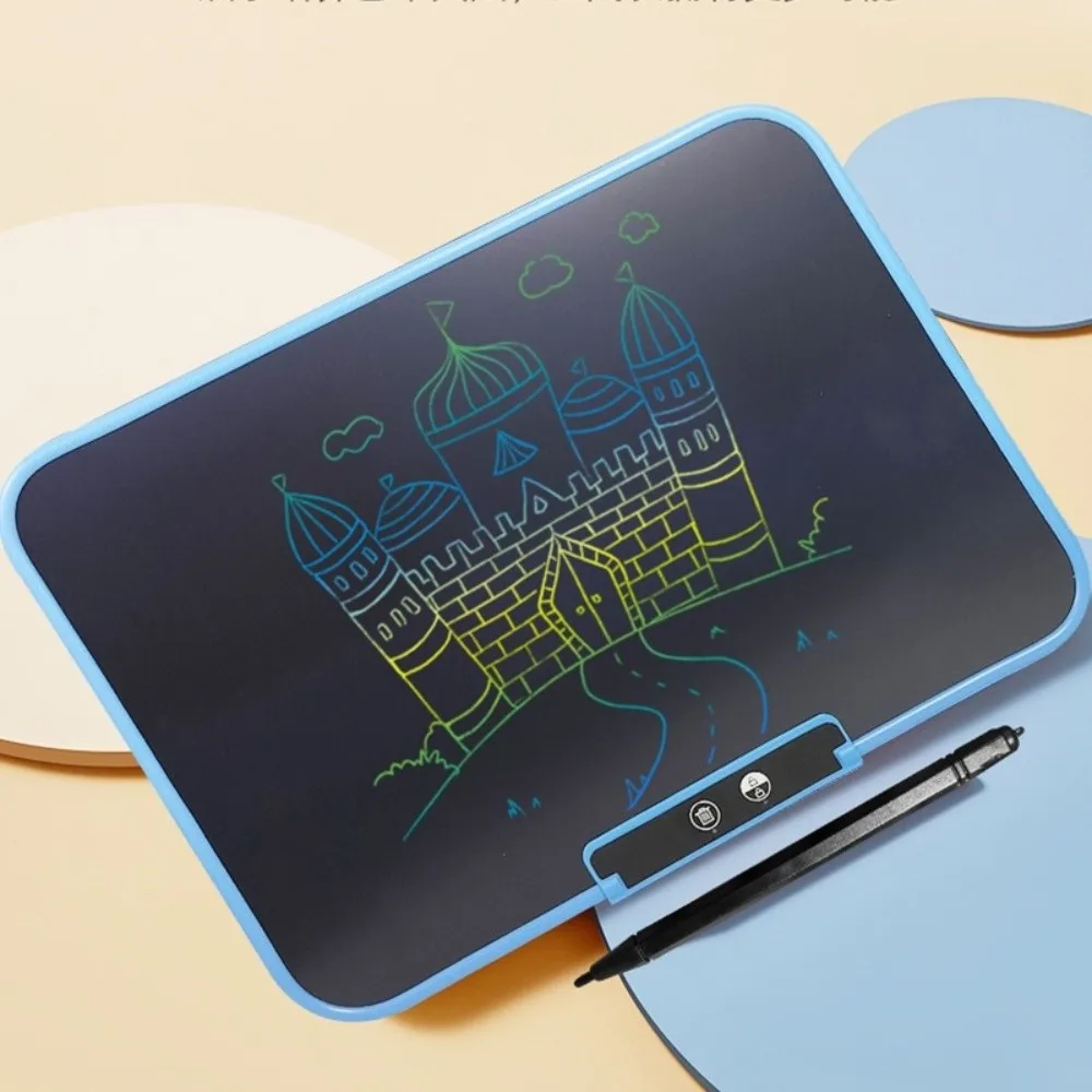 Tableta de escritura LCD con pincel, Cable de carga borrable, tablero de dibujo para niños, pizarra de aprendizaje, Graffiti, 12/16 pulgadas