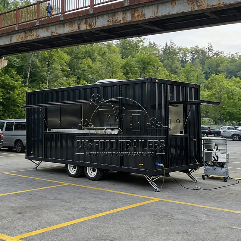 

CN Food Trailer Heavy Duty Food Truck Fully Equipped with Stainless Steel Kitchen for High Volume Burger Service