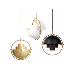 Dänische Designer LED Pendel leuchte Gold verformbare Eisen Hängelampe für Esszimmer Küche Licht Wohnkultur Leuchten