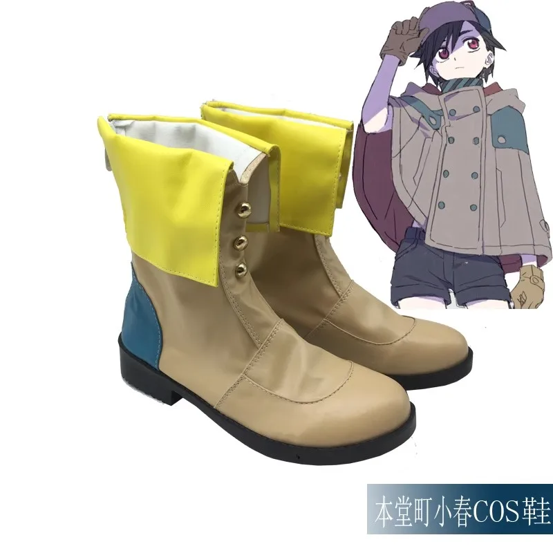ID INVADED Koharu Hondomachi Cosplay Kostüm Schuhe Handgefertigte Kunstlederstiefel