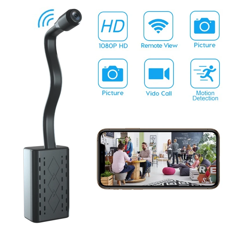 Wireless Camera 1080P HD Loop Record Cam Security Protection Surveillance IP Secret Audio WiFi Video Recorder Sensor Alarm Push