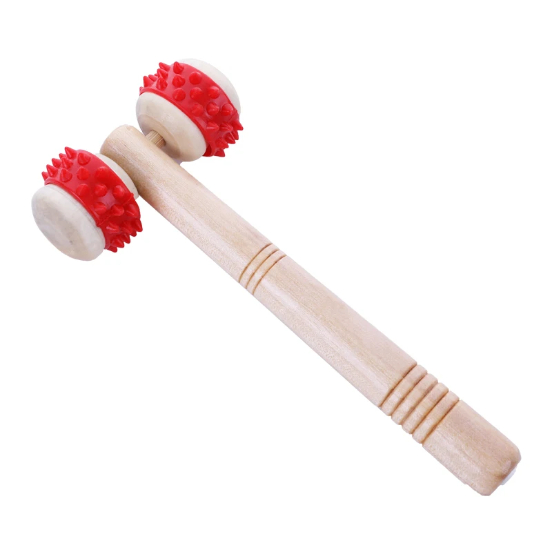 Facial Massage Stick Wooden Facial Body Massage Wheel Mini Massager Roller Wooden Massage Tool Massager Facial Massage