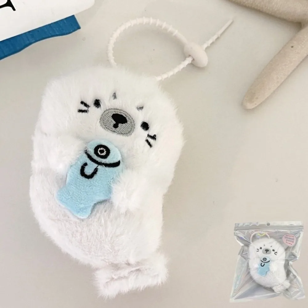 New Cute Sea Animals Plushie Doll Keychain Sharks Crabs Seals Seahorses Backpack Charm Cartoon Shoulder Bag Decor Holiday Gifts