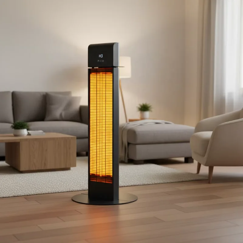 Wholesale 1500W Freestanding Electric Heater with Infrared Heating Lamp Remote Controlled & Fast Heating for Indoor/Outdoor Use