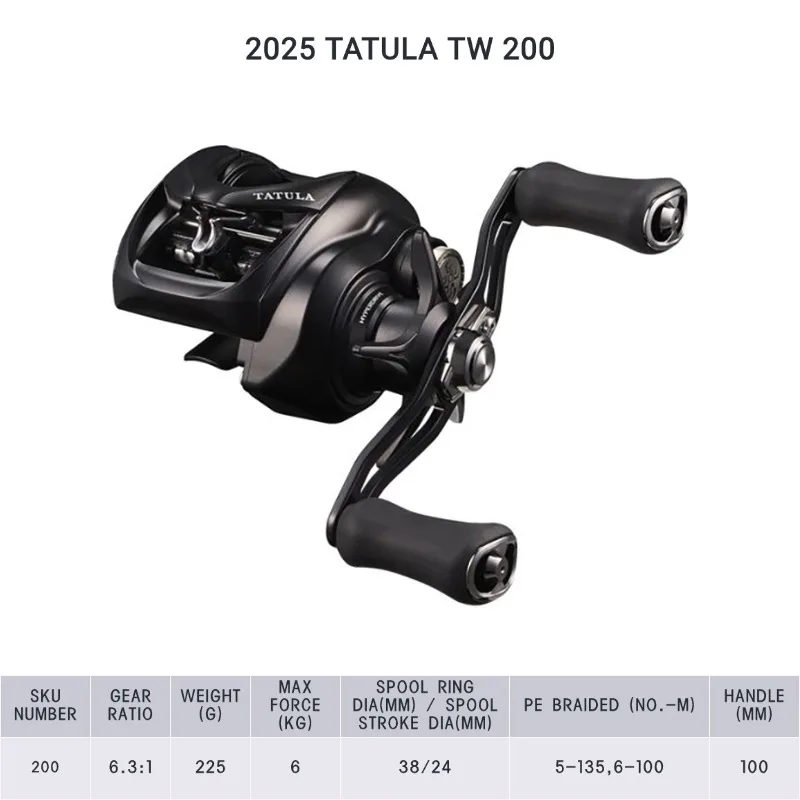 2025 DAIWA TATULA TW 200 200L 200H 200HL 200XH 200XHL Baitcast