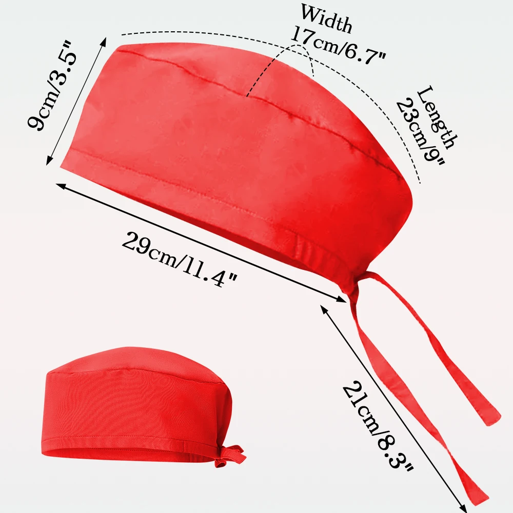 24 الصلبة الألوان النساء القبعات الممرضات العمل قبعة 4-way تمتد الشعر القصير الدعك Skullcap للرجال F-SG-02