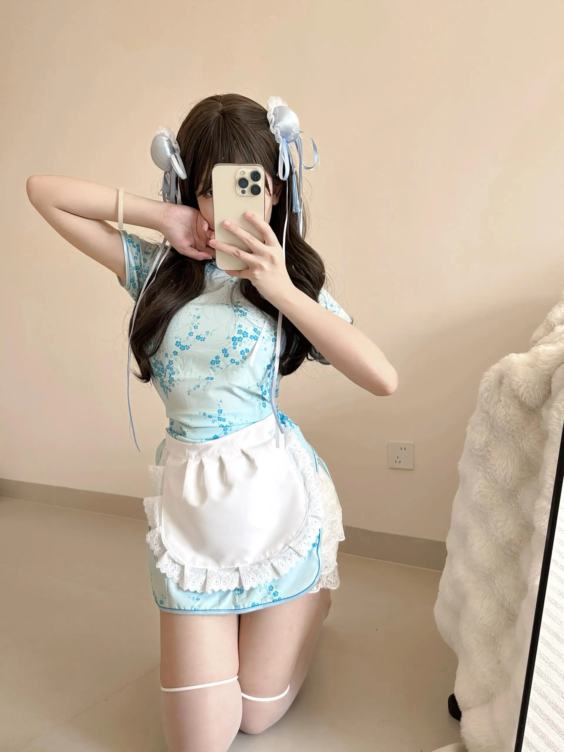 تنورة صينية جديدة من Sle Dr loween Cisas Cosplay orm تنورة خادمة ناعمة للفتيات ملابس يومية