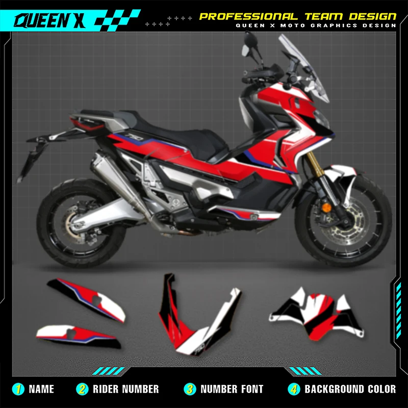 

Queen X MOTOR Custom Team Motorcycle Graphics Decals Stickers For Honda X-ADV 750 2017 2018 2019 2020