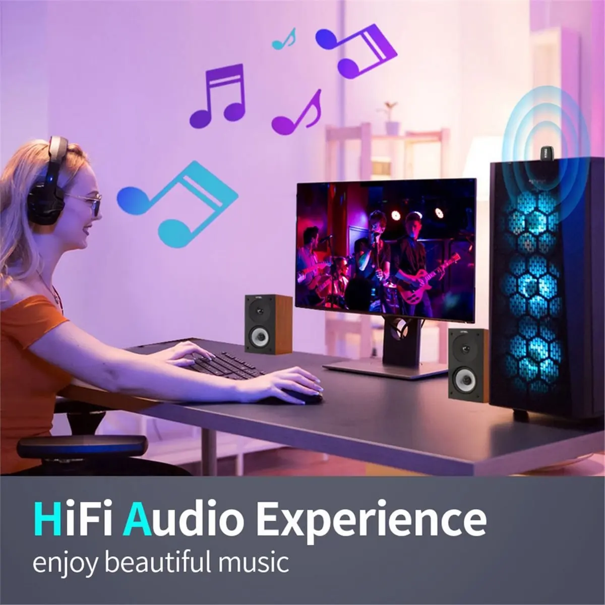 

A23G USB Bluetooth 6.0 Adapter Audio Music Transmitter Receiver Dongle for Bluetooth Speaker Keyboard Mouse Printer Headphone