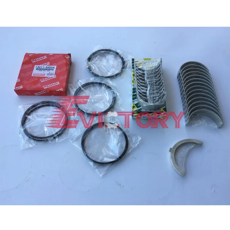 

For Hino N04C-T N04CT overhaul rebuild kit piston ring head gasket bearing