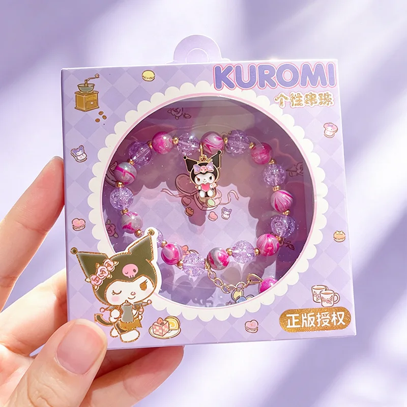 1 Stück Cinnamoroll Melody Kuromi Kawaii Süße Cartoon Anime Damen Trendige Perlenkette Accessoires Party Deko – Detail 21