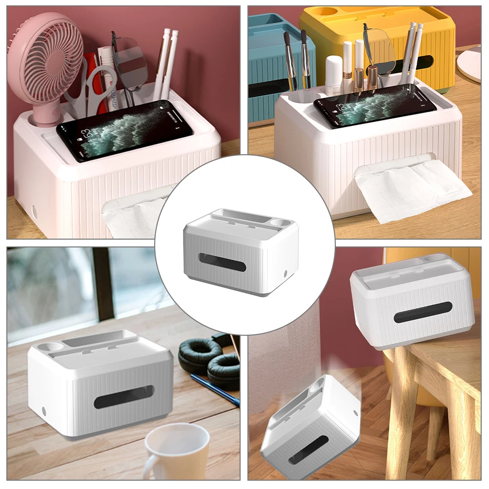 

Multifunctional Tissue Holder PP Material Home Office Decorative Paper Box Storage Case Tissue Supply ganizer