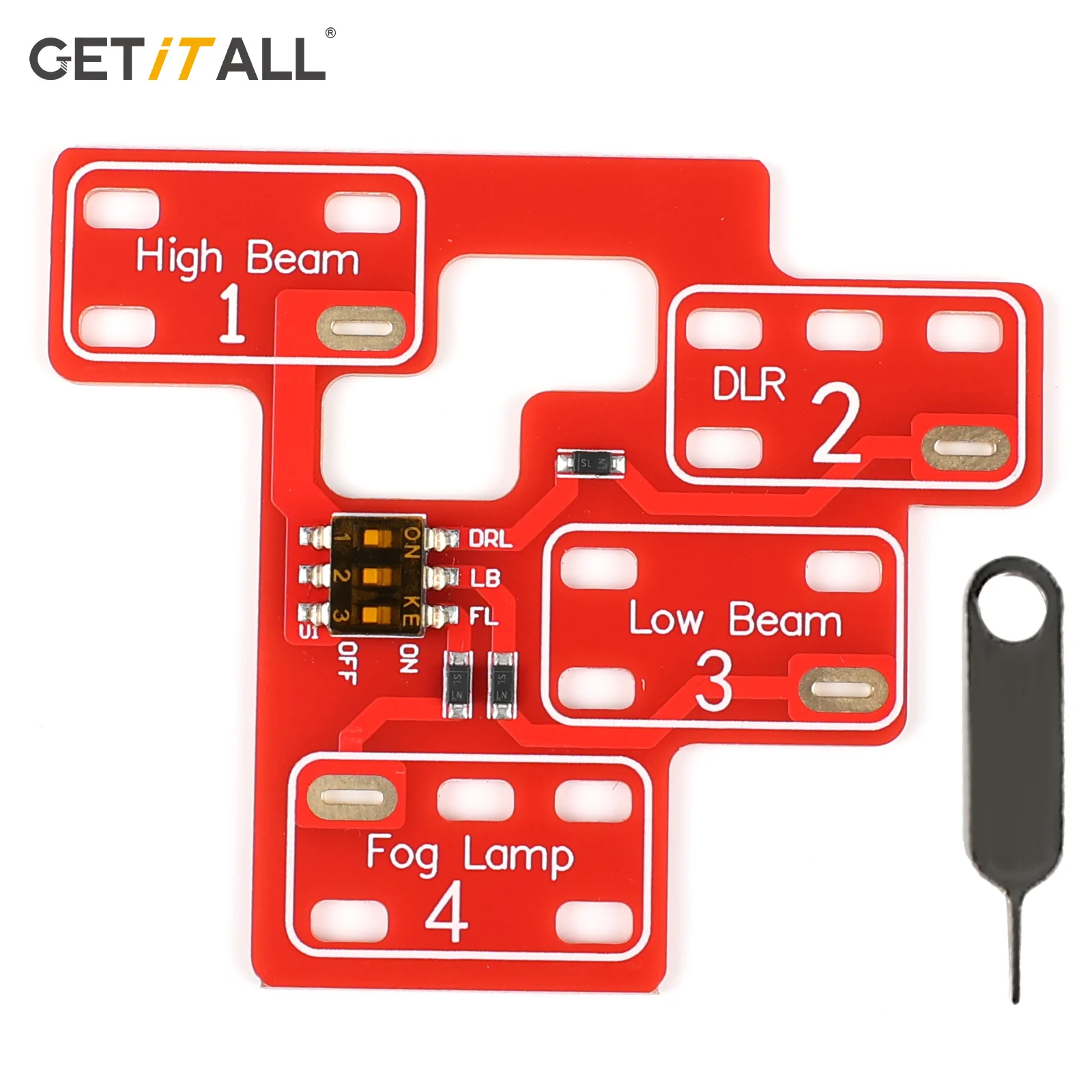 GETITALL 2003-2007 Chevy Silverado GMC Sierra Faros personalizables-8/6 Lámpara antiniebla de Mod alto con haz bajo/alto integrado y DRL