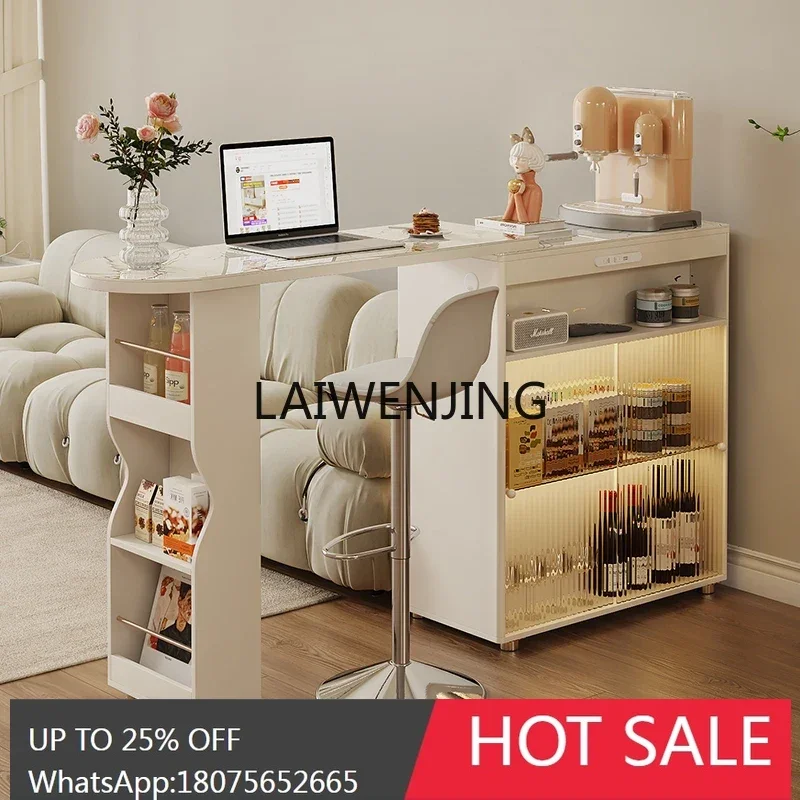 

HLZ rock slab retractable bar table partition cabinet integrated household living room multi-functional locker