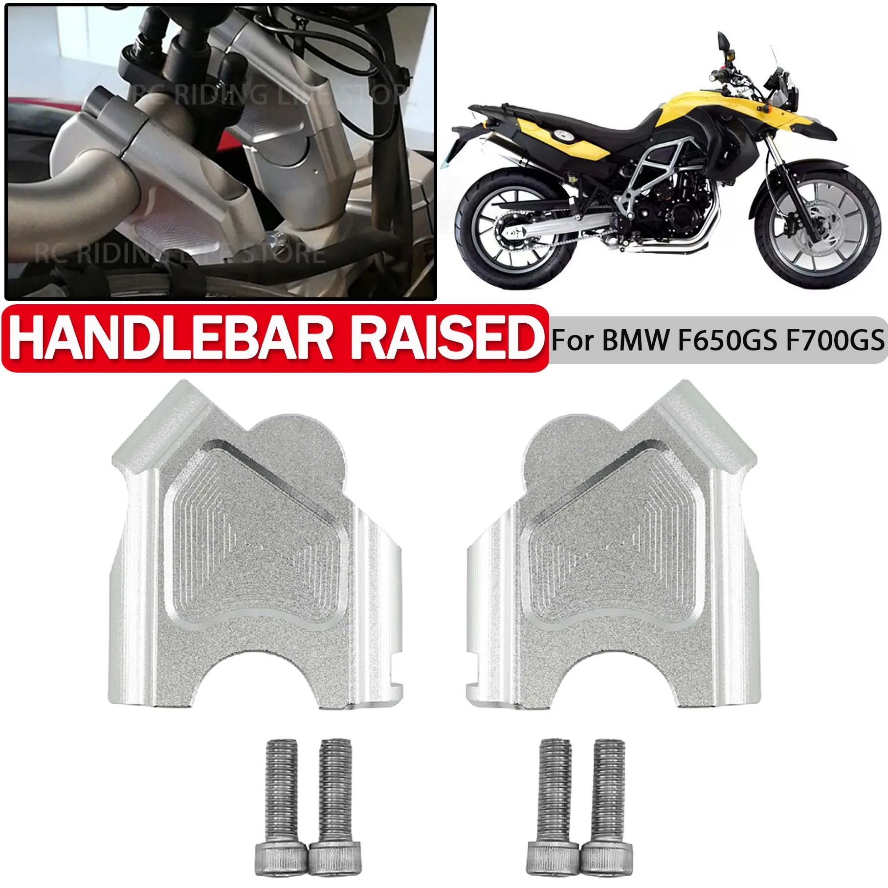 

Motorcycle Handlebar Riser For BMW F650GS 2008-2018 F700GS 2013-2017 2018 F650 F700 GS Handle Bar Heightening Clamp Mount Raised