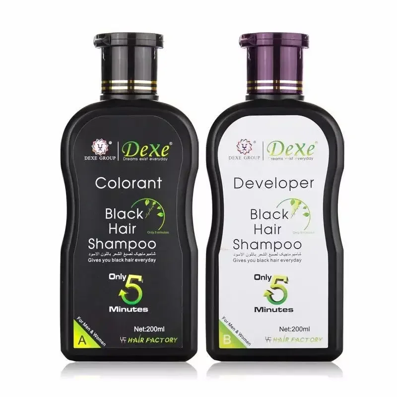 

Hair dye Black Shampoo 10 Mins Dye Hair Into Black Herb Natural Faster Black Hair Restore Colorant Shampoo Treatment