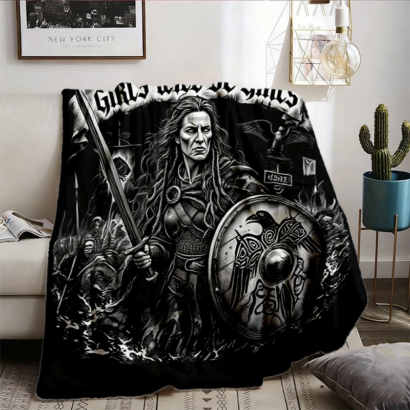 Queen Boudica Flannel Throw, Will Be Cozy Blanket, Celtic Warrior Warm Blanket, Ancient History Graphic Soft Blanket, Da