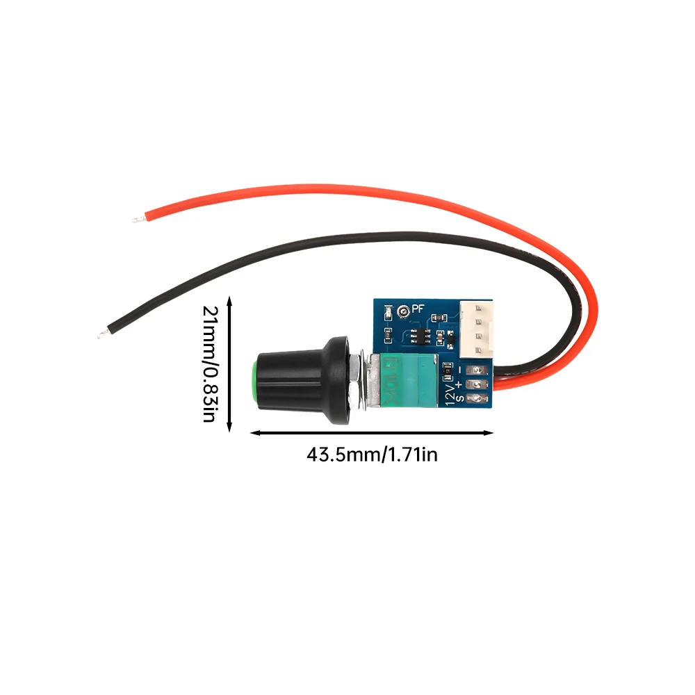 DC 12V Manual 4-Wire PWM Fan Speed Motor Controller Board With Knob Switch  Governor Module Power Supply