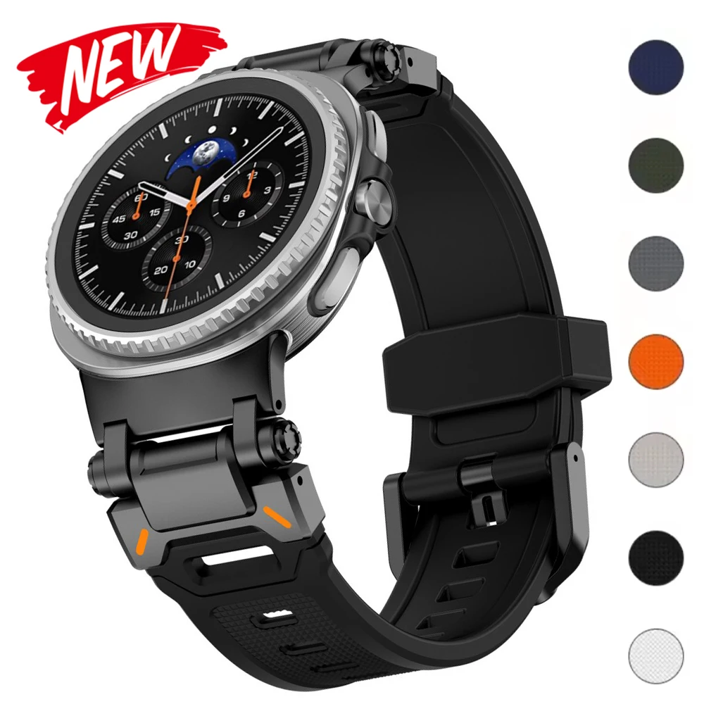 

Спортивный силиконовый ремешок для Samsung Galaxy Watch 8 Classic 46 мм, резиновый ремешок для Galaxy Watch 8, 40 мм, 44 мм, мягкий браслет-браслет