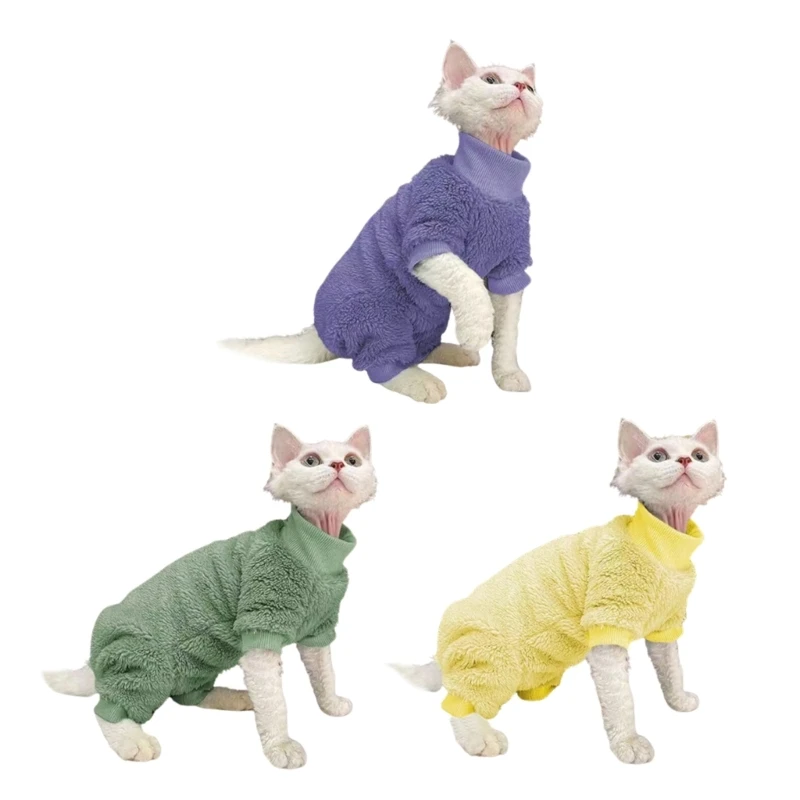 D0AD Christmas Sweatshirt for Small Cat Windproof for Winter Outdoor