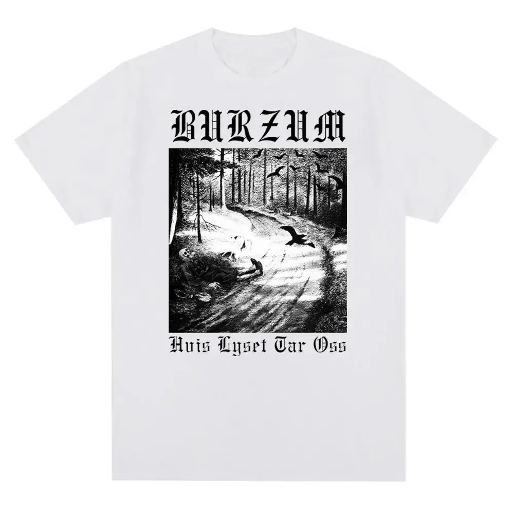 Vintage Metal Band Burzums Album Cover Print Music T Shirt Men Women Fashion Casual Short Sleeve Plus Size  T Shirt Unisex