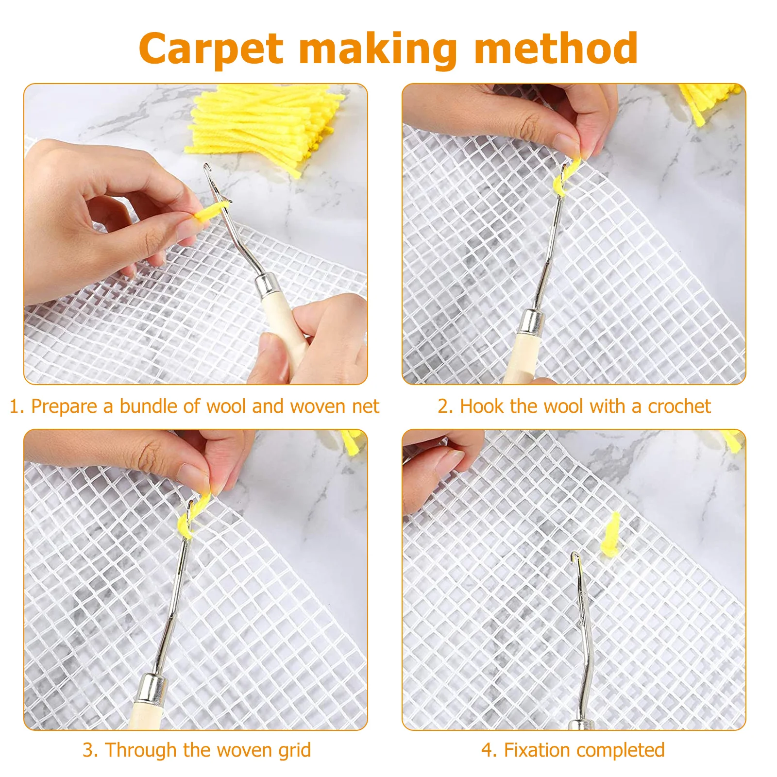 

30Pcs Soft Acrylic Latch Hook Yarn Colorful DIY Craft Yarn for Knitting Crochet Weaving Projects Home Decor Supplies